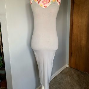 Long light grey dress